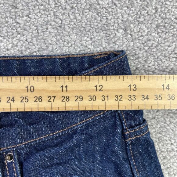 Kate Spade X Target Jeans Women’s 0 Blue Wide Leg Mid-Rise Dark Wash Cuffed - Picture 7 of 11